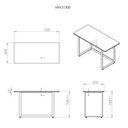 Ver imagem 5 de Mesa Office Hayonik Mho 1300 27mm Carvalho Munique