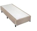 Ver imagem 1 de Cama(Box Solteiro+Colchão Misto) 88x188x20 Suede Bege