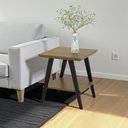 Ver imagem 2 de Mesa Apoio Retrô Madeira 2 Prateleiras Freijó Preto