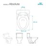 Assento Sanitario Poliester com Amortecedor Absolute Bone (bege Claro) para Vaso Ideal Standard - 3
