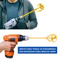 Ver imagem 4 de Batedor Misturador de Tinta Argamassa Gesso 60x400mm para Furadeira | Fertak