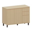 Ver imagem 4 de Balcão de Cozinha 100% MDF 3 Portas e 2 Gavetas com Tampo 120cm Aura Luciane Móveis