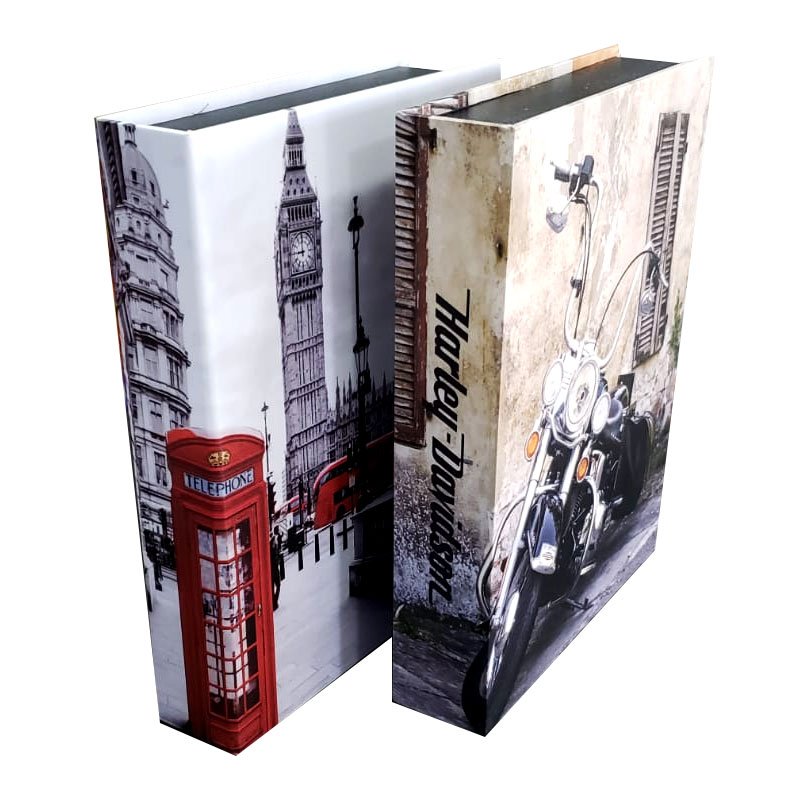 Caixas Livro Porta Objeto Decorativa Londres Harley - 2