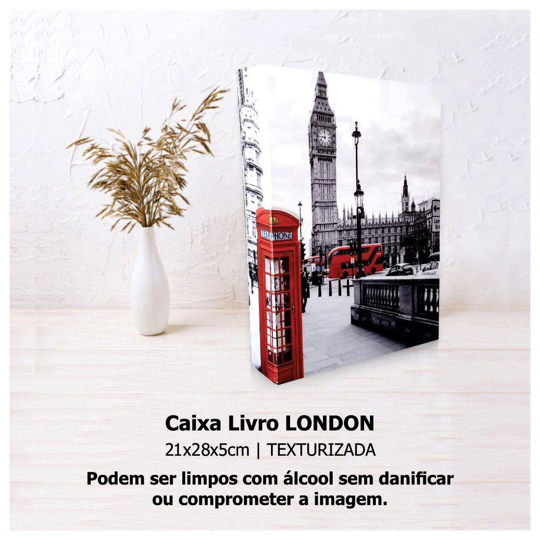 Caixas Livro Porta Objeto Decorativa Londres Harley - 5