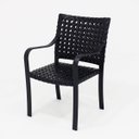 Ver imagem 2 de Poltrona Cadeira de Jardim e Varanda Modelo Hera Preto Trama Indiana