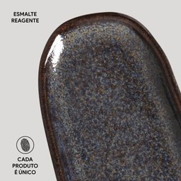 CONJUNTO C/ 4 TRAVESSAS OVAL RASA MINI ORGÂNICO TITANIUM 16,5x8 cm - 5