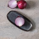 Ver imagem 4 de CONJUNTO C/ 4 TRAVESSAS OVAL RASA MINI ORGÂNICO TITANIUM 16,5x8 cm