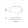 CONJUNTO C/ 4 TRAVESSAS OVAL RASA MINI ORGÂNICO TITANIUM 16,5x8 cm - 6