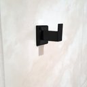 Ver imagem 2 de Gancho para Toalha Cabideiro Cabide de Parede Banheiro Preto Gardênia