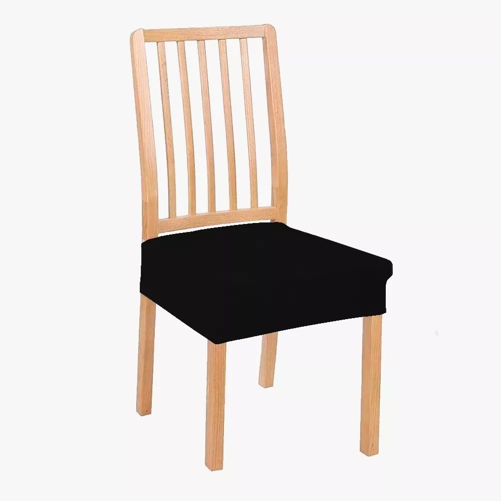 Capa Para Assento Cadeira Preta Kit 6 Peças Impermeável - 3