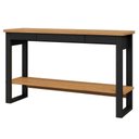 Ver imagem 4 de Aparador Dalla Costa Industrial 1 Gaveta MDF 135cm Freijó com Preto Fosco