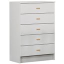 Ver imagem 1 de Comoda Infantil para Quarto 5 Gavetas 60x91x38 Cm Bb120 Branco Dtall