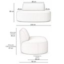 Ver imagem 6 de Sofá Reto 02 Lugares 150cm Mônaco Bouclé Marrom - Nexta Casa
