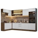Ver imagem 3 de Armário de Cozinha Completa de Canto 499cm Rustic/Branco Stella Madesa 02