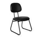 Ver imagem 1 de Cadeira Ágata Secretária Pé Sky L Duplo Courvin Preto