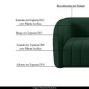 Ver imagem 4 de Conjunto Sala de Estar Sofá 252cm 3 Lugares e Poltrona Adam Veludo Verde G45 - Gran Belo Conjunto Ad