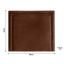 Ver imagem 2 de Cabeceira Solteiro Dupla Tacha Luxo Estofada Com Tachas - Suede Marrom