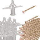 Ver imagem 1 de Kit 20 Parafuso + 20 Buchas Plásticas para Drywall 15 a 23mm