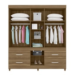 Guarda Roupa Casal Monza Com Espelho Amendola - 3 Guarda Roupa Casal Monza Com Espelho Amendola - 3