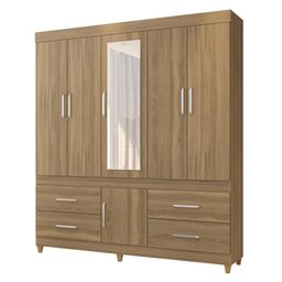 Guarda Roupa Casal Monza Com Espelho Amendola - 4 Guarda Roupa Casal Monza Com Espelho Amendola - 4