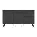Ver imagem 5 de Balcão Cozinha Gabinete Pia 150cm 3 Portas 1 Gaveta Veneza Multimóveis V2072 Preto