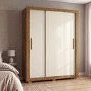 Ver imagem 1 de Guarda-Roupa Solteiro 3 Portas, 2 Gavetas e Pés Apollo Cinamomo/Off White