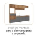 Ver imagem 6 de Cozinha Completa Modulada 5 Peças com Torre Quente e Balcão para Pia sem Tampo 240cm Inova Yescasa Mel/Grafite Cinza