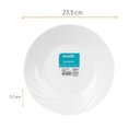 Ver imagem 5 de Prato Fundo de Vidro Opaline Jasmim 23,5cm 6 Unidades - Nadir 5842