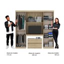 Ver imagem 5 de Guarda Roupa Infantil 6 Portas 2 Gavetas Porto Noce Com Escrivaninha Carraro