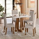 Ver imagem 2 de Sala de Jantar Mesa Quadrada Livia Piccola e 4 Cadeiras Livia - Madeira/mdf, Tecido Suede - Sonetto