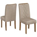 Ver imagem 4 de Kit 4 Cadeiras De Jantar 31073 Freijo Veludo Creme DJ Moveis
