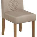 Ver imagem 6 de Kit 4 Cadeiras De Jantar 31073 Freijo Veludo Creme DJ Moveis