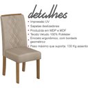 Ver imagem 2 de Kit 4 Cadeiras De Jantar 31073 Freijo Veludo Creme DJ Moveis