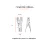 Prendedor de Roupa Formato Anatomico Transparente 36un - 3