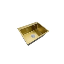 Cuba Pia Aço Inox Gourmet Cozinha 60x45cm com Acessórios Cor Dourada - 5