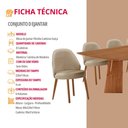 Ver imagem 7 de Sala de Jantar Mesa Florida 220cm Tampo Barril Laminado e 8 Cadeiras Suiça