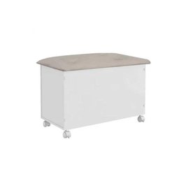 Multiuso de Quarto Bebê Baú Elô Guarda Tudo Branco/Bege - Peroba - 1