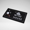 Ver imagem 2 de Tapete Porta Entrada Decorativo Antiderrapante 65x45 Wine House