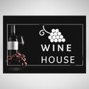 Ver imagem 1 de Tapete Porta Entrada Decorativo Antiderrapante 65x45 Wine House