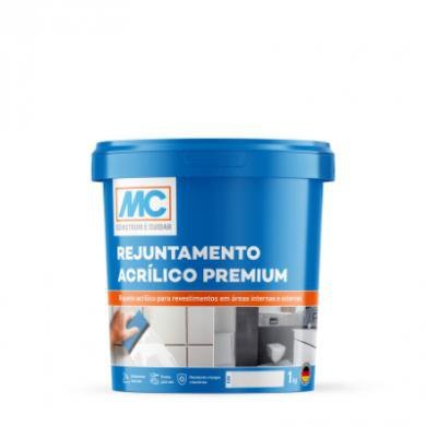 Rejunte Acrílico Premium - 1kg - Pronto Uso:Preto - 1