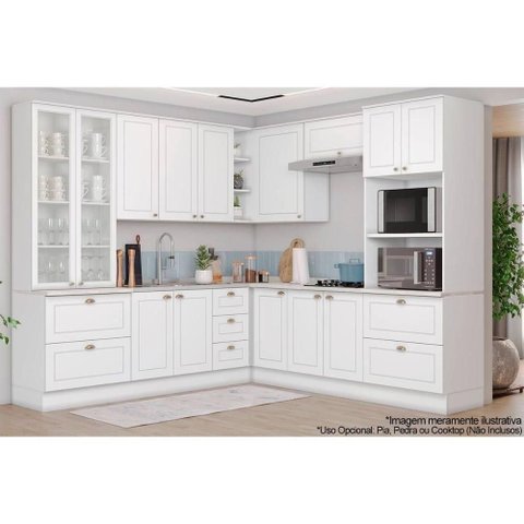 Cozinha Modulada Americana 10 Peças 3 Aéreos + 3 Balcões + 2 Paneleiros + 2 Complementos C5p57