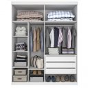 Ver imagem 2 de Guarda Roupa Solteiro Búzios 2 Portas de Correr 1 Porta Espelhada 3 Gavetas 100% Mdf - Móveis