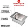 Churrasqueira Cooktop Elétrica de Embutir Sem Fumaça com 2 Espetos Inox 127v Saro - 6