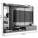 Ver imagem 4 de Painel para TV Até 55 Polegadas com Led Tulum 1 Porta Preto Fosco/Cinamomo - Panorama Móveis