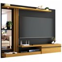 Ver imagem 2 de Painel para TV Até 55 Polegadas com Led Tulum 1 Porta Preto Fosco/Cinamomo - Panorama Móveis