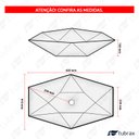 Ver imagem 5 de Cuba Pia Cerâmica Porcelana Banheiro Lavabo de Apoio Diamante Branca 63x41 Tubrax