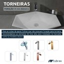 Ver imagem 6 de Cuba Pia Cerâmica Porcelana Banheiro Lavabo de Apoio Diamante Branca 63x41 Tubrax