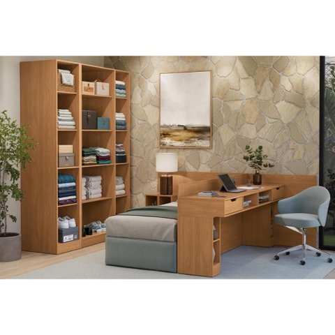 Quarto Modulado Casal 10 Peças Liga QM39 Canela Kappesberg