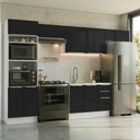 Ver imagem 1 de Armário de Cozinha Completa 350 X 60 cm Branco/Preto Lux Madesa 02