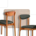 Ver imagem 5 de Mesa Selene Tampo 135cm Laminado com 4 Cadeiras Noronha Moderna Mobília